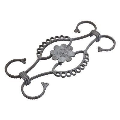 Clôture de jardin fleurie en métal